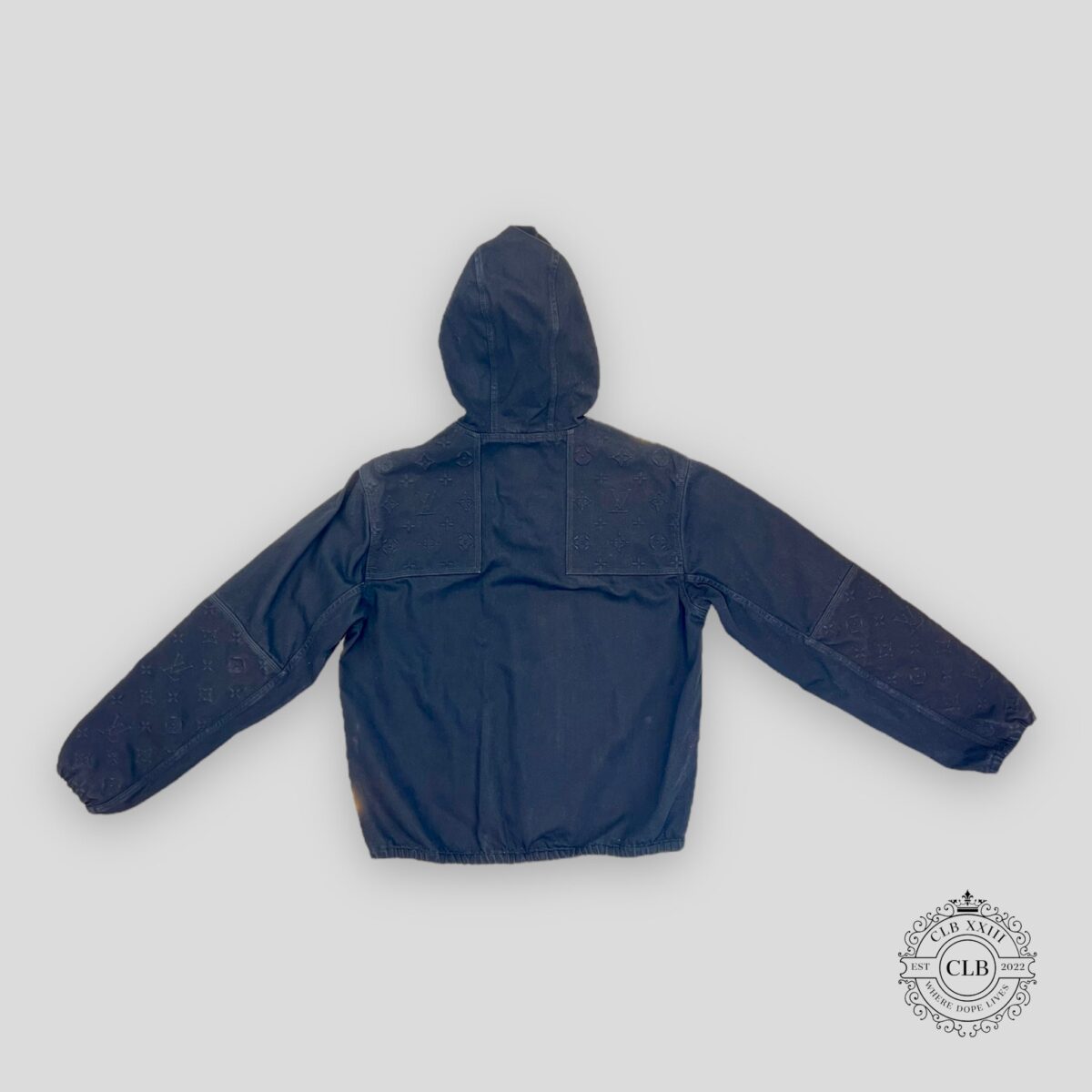 LOUIS VUITTON MONOGRAM HOODED DENIM JACKET - BLACK - 图片 2