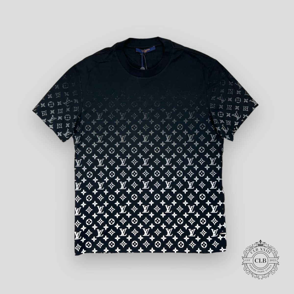LOUIS VUITTON MONOGRAM DEGRADE T-SHIRT - BLACK/WHITE - 图片 1