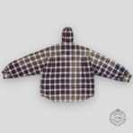 BALENCIAGA BLEACHED PLAID HOODED FLANNEL - RED - 图片 2