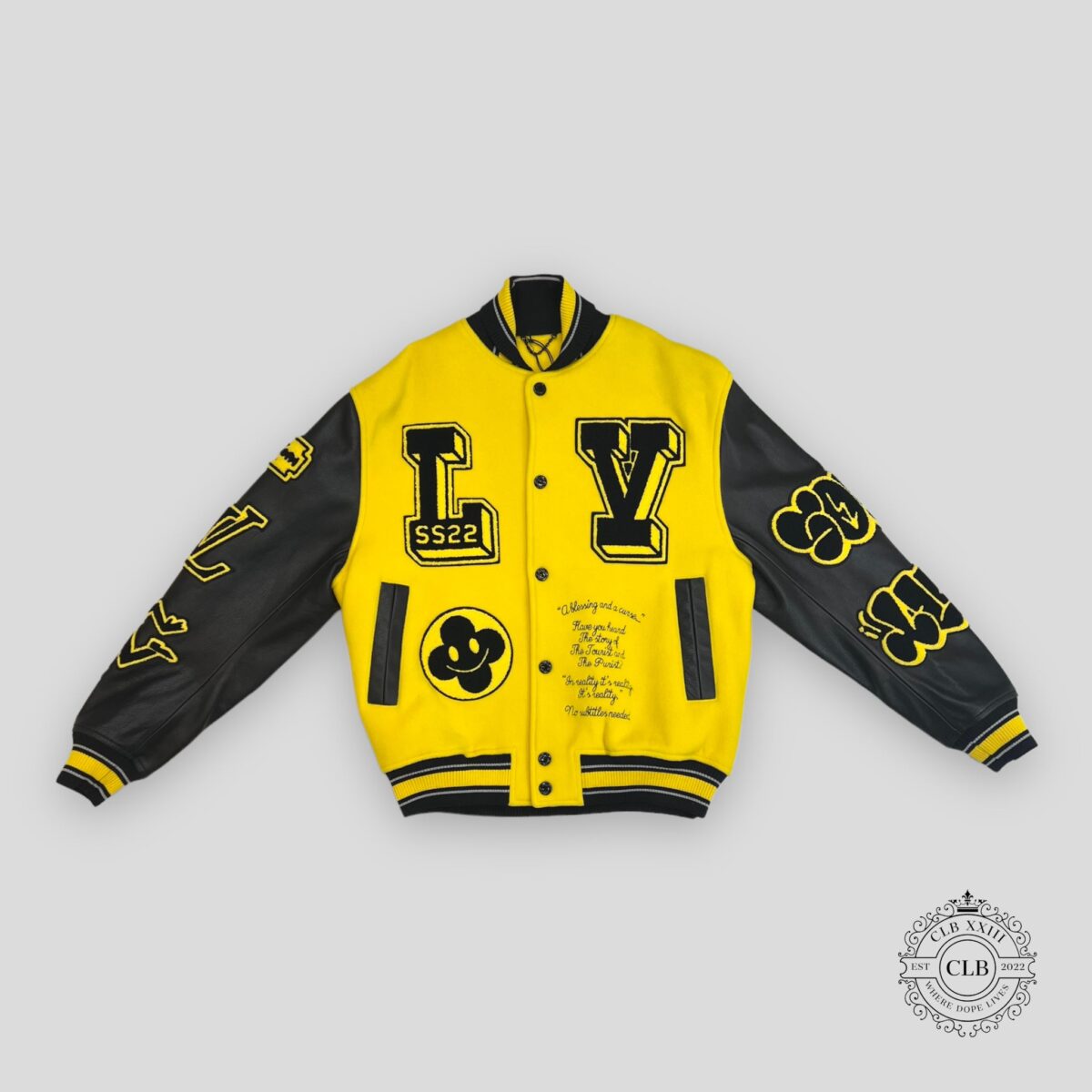 LOUIS VUITTON SS22 VARSITY JACKET - YELLOW/BLACK - 图片 1