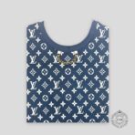 LOUIS VUITTON STRIPE ACCENT MONOGRAM T-SHIRT - DARK NAVY - 图片 4