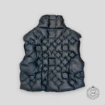 LOUIS VUITTON MONOGRAM EMBOSSED BOYHOOD PUFFER LEATHER VEST - BLACK - 图片 2