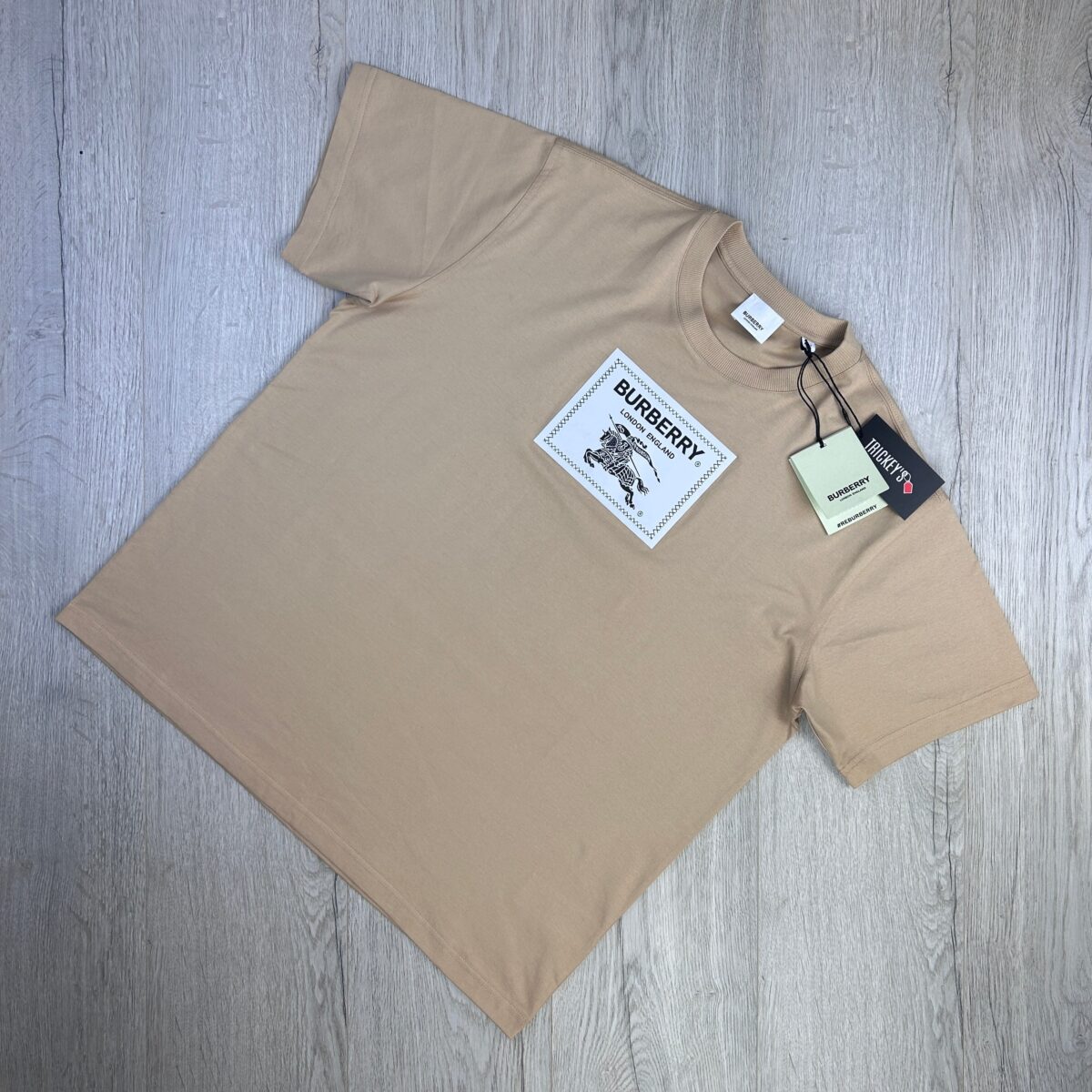 Burberry Men’s Beige Equestrian Knight T-shirt - 图片 1