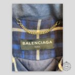BALENCIAGA FLANNEL PADDED JACKET - BLUE - 图片 3