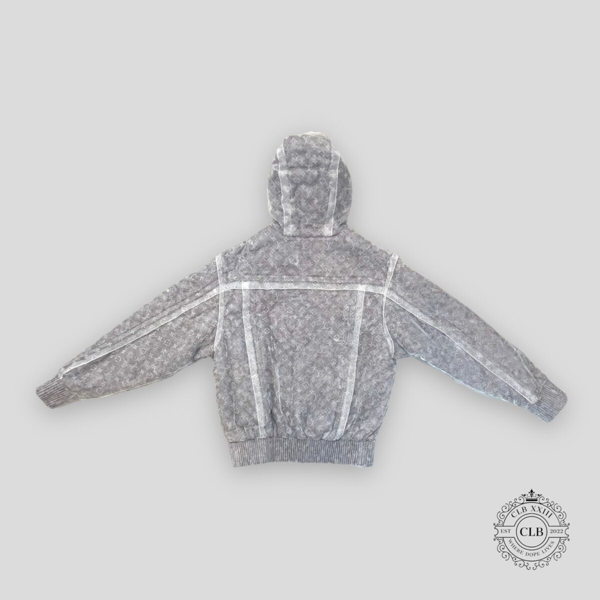LOUIS VUITTON MONOGRAM PADDED ORGANZA BLOUSON - GREY - 图片 2